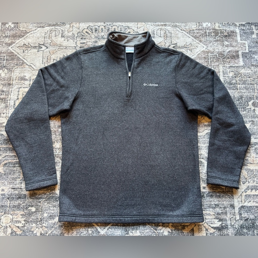 Columbia Men's Charcoal‎ Half Zip Knit Pullover Size Medium